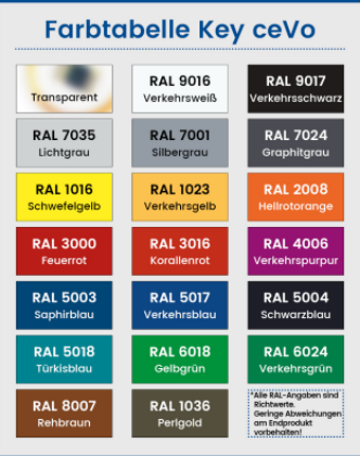 Bild von Schlüsselanhänger ceVo MIFARE DESFire 4k ev1 - 70pF Diverse RAL-Farben auswählbar