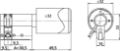 Picture of product ASSA ABLOY Aperio Online Halbzylinder , C100 V3, LEGIC Länge A 30 mm