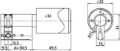 Picture of product ASSA ABLOY Aperio Online Halbzylinder abnehmbarer Knauf, C100 V3, LEGIC Länge A 30 mm