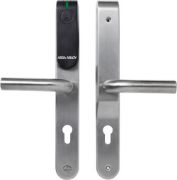 Picture of product ASSA ABLOY Aperio Online Beschlag E100V3, LEGIC, Euro-PZ  Türdicke 40-50 mm; Entfernung 92 mm; Drücker L-Form Picture of product ASSA ABLOY Aperio Online Beschlag E100V3, LEGIC, Euro-PZ  Türdicke 40-50 mm; Entfernung 92 mm; Drücker L-Form