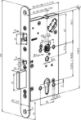 Picture of product ASSA ABLOY Elektronisches Schloss mit Standard RFID Leser L100 EV3 Online Schloss MIFARE DESFire Rohrrahmentür; Euro-PZ; RFID; Frontplatte 24 mm; Dornmaß 30 mm