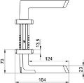 Picture of product ASSA ABLOY Aperio Online Türdrücker H100, MIFARE DESFire, Drückerrichtung Links Für europäische Schlösser - zur Verwendung im Innenbereich - Online/OSS