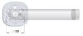 Picture of product ASSA ABLOY Aperio Online Türdrücker H100, MIFARE DESFire, Drückerrichtung Links Für europäische Schlösser - zur Verwendung im Innenbereich - Online/OSS