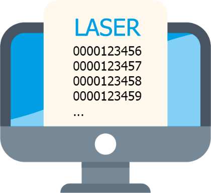 Picture of product Fortl. Nummerierung mittels Laserbeschriftung