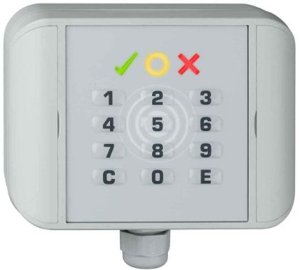 Picture of product PHG VOXIO-A-3100-I-DESFire Mag/Wieg oc m.PIN IP65 RAL 7035